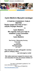 Cylch Meithrin  Meeting.